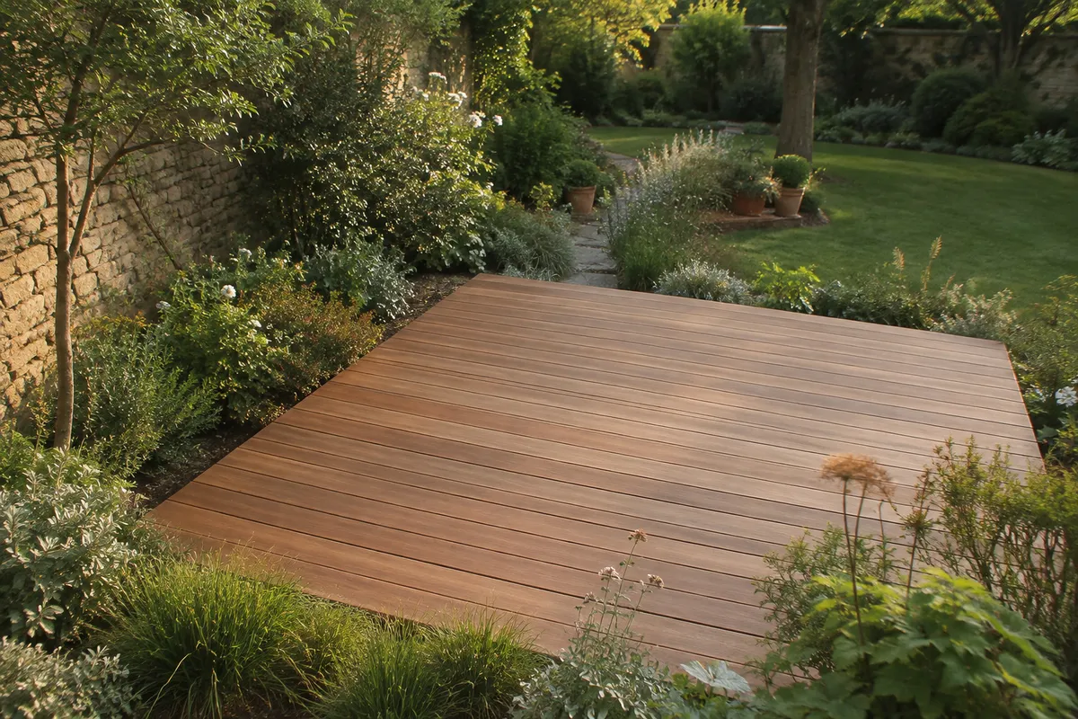 Terrasse bois en forme type