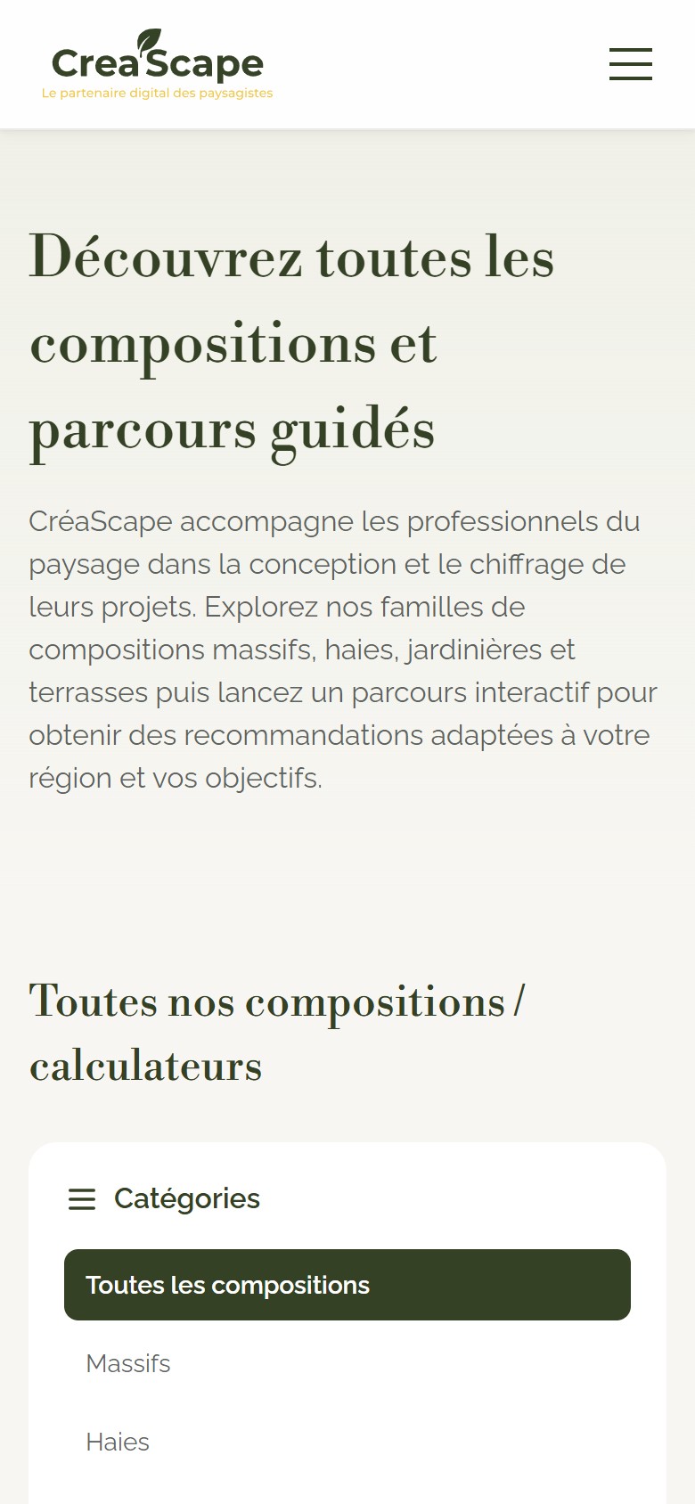 CréaScape sur téléphone&nbsp;: compositions