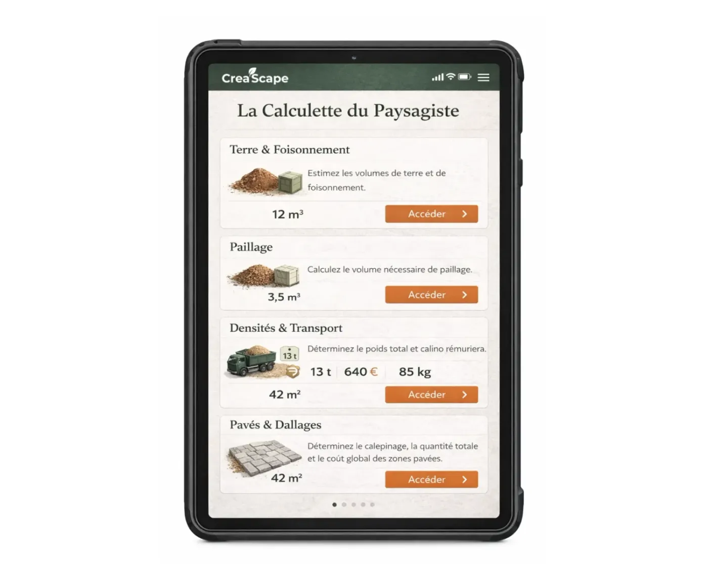 Calculette paysagiste